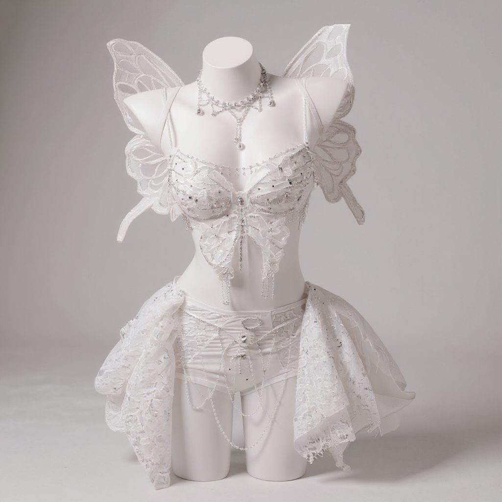 Moonlit Mirage White Daisy Rave Set