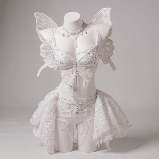 Moonlit Mirage White Daisy Rave Set