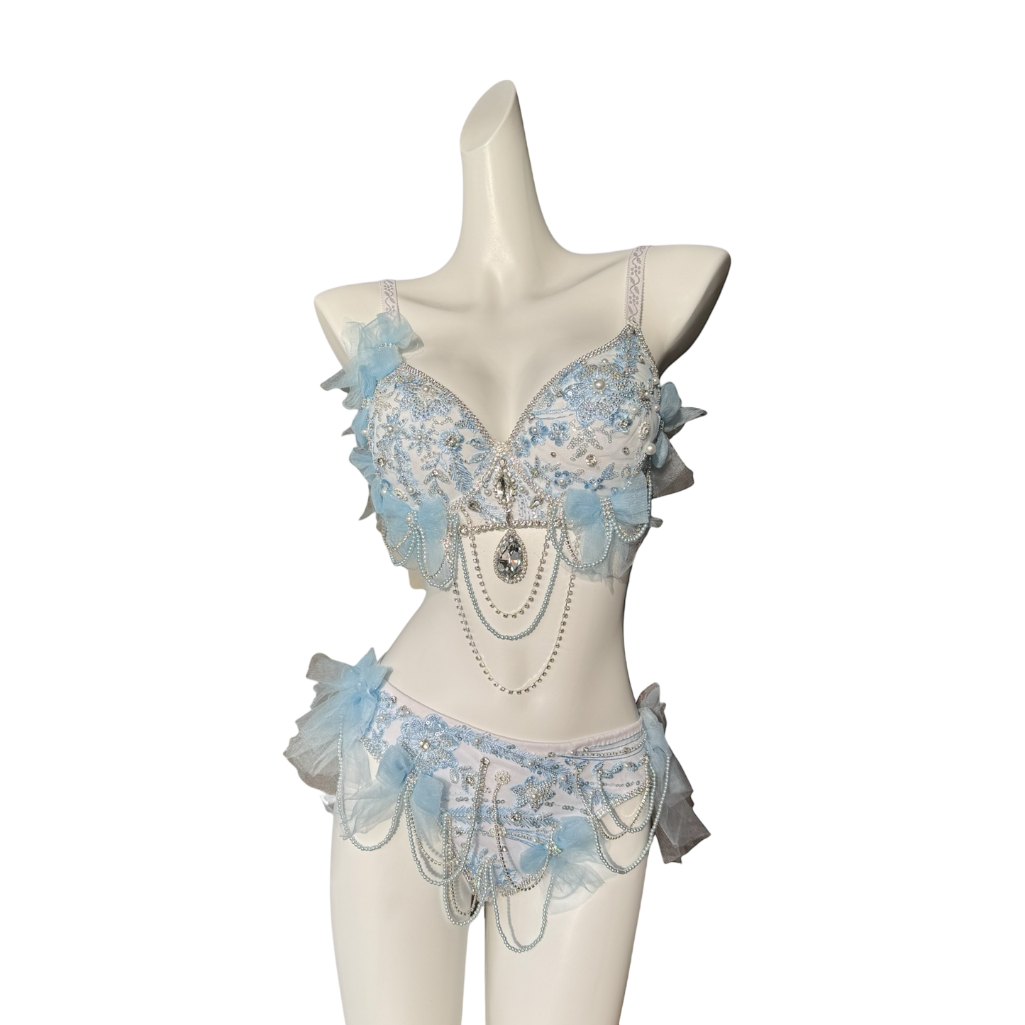Sample Sale - Blue Daisy Delight 2 Piece Rave Set