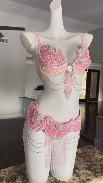 Sample Sale - Pink Daisy Mermaid Set